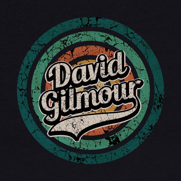 David Gilmour // Retro Circle Crack Vintage by People Mask